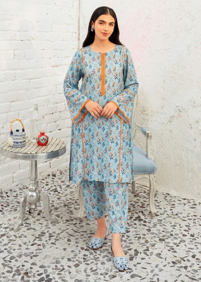 SKY Floral Printed Kurta